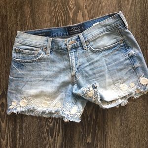 Lucky Embroidered Jean Shorts